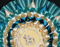 3 tier Lord rosette with a 24mm and 36mm extra tier, points